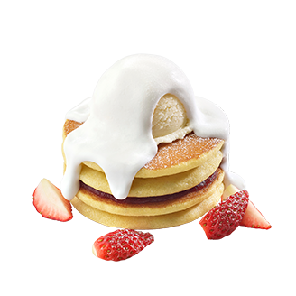 생딸기 아이스크림 팬케이크